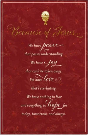 Cards Christmas Because of Jesus 18/box