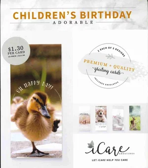 ICare- Adorable Children Birthday Card Package