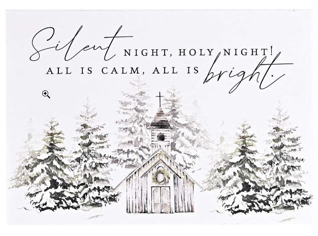 Image of Christmas Cards Silent Night Church 10pk.