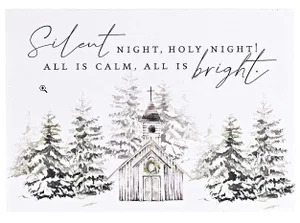 Christmas Cards Silent Night Church 10pk.