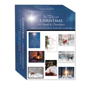 Christmas Blessings - Large Christmas Card Boxed Assortment with KJV Scripture