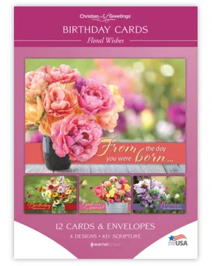 Boxed Birthday Cards - Floral Wishes
