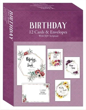 Boxed Birthday Cards - Floral Frames