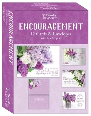 Boxed Encouragement Cards - Lilacs