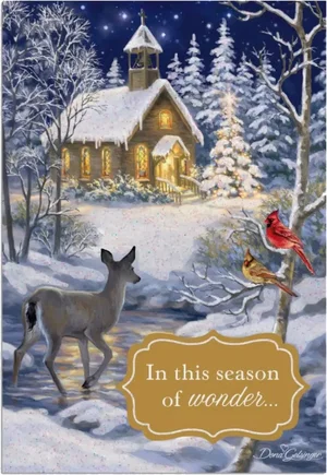 Peaceful Church Boxed Christmas Cards