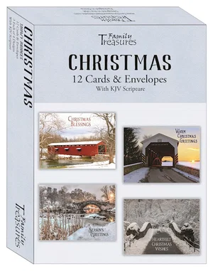 Snowy Bridges Boxed Christmas Cards 12 pk.