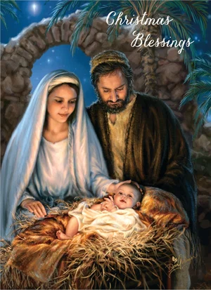 Holy Family Boxed Christmas Cards 12 pk