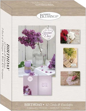 Birthday Boxed Cards- Floral Moments KJV