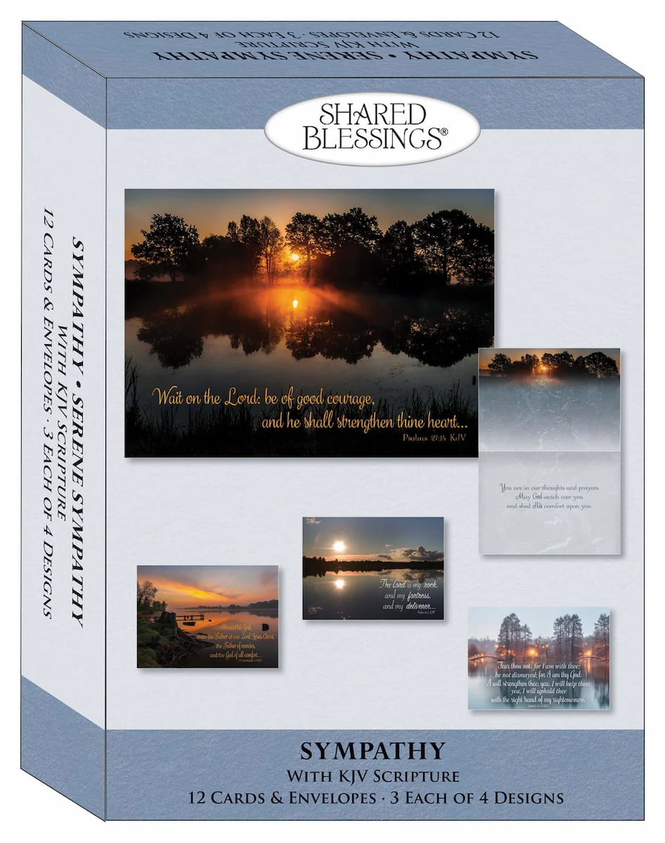 Sympathy Boxed Cards- Serene Sympathy KJV