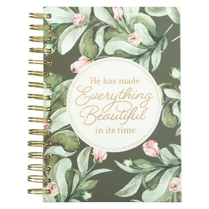 Everything Beautiful Green Wreath Wirebound Journal