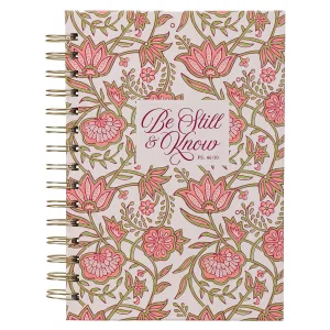 Be Still and Know Pink Spring Wirebound Journal Psalm 46:10