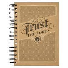 Trust in the Lord Cork-brown Large Wirebound Journal - Proverbs 3:5