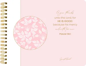 Guest Book Pink O Give Thanks