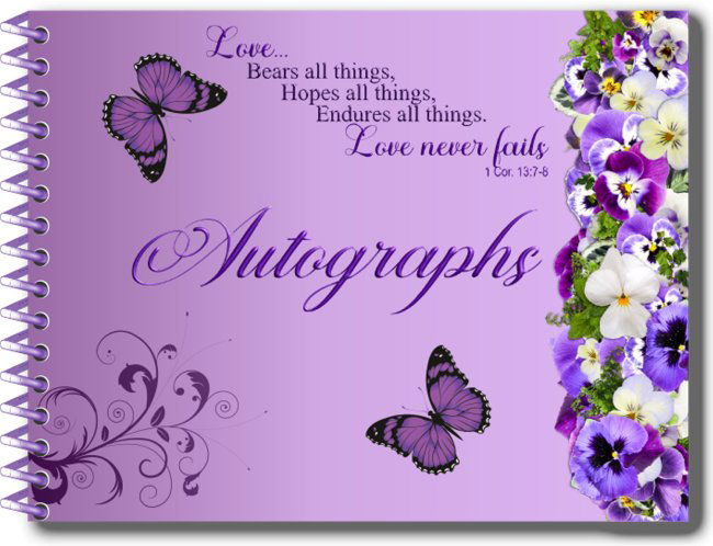 Image of Love Autograph Book (Purple)