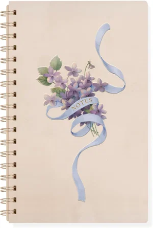 Spiral Journal Violet Ribbon