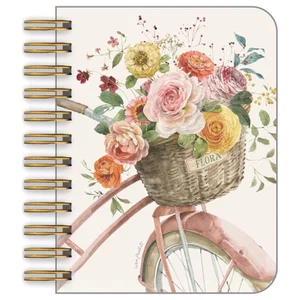 Pink Bike Basket Little Spiral Book