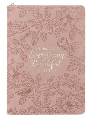 Journal Classic Zip Pink Everything Beautiful Ecc. 3:11