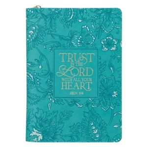 Journal Classic Zip Teal Trust in the Lord Prov. 3:5