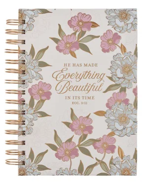 Journal Spiral-bound White Floral Everything Beautiful Ecc. 3:11