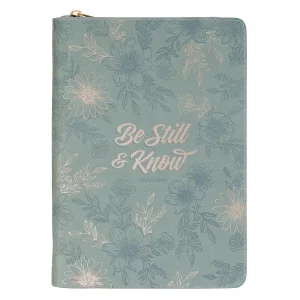 Journal Classic Zip Teal Be Still & Know Ps. 46:10