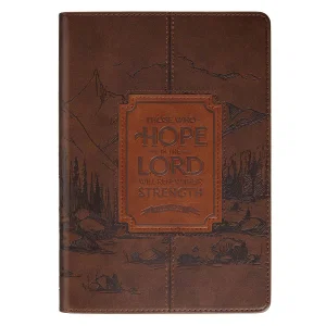 Journal Classic Brown Those Who Hope In The Lord Isa. 40:31