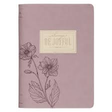 Image of Journal Classic Zip Dusty Mauve Be Joyful 1 Thess. 5:16