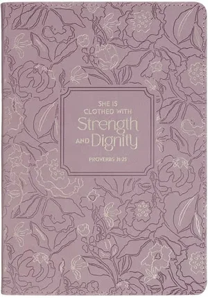 Journal Classic Dusty Mauve She Is Clothed With Strength And Dignity Prov. 31:25