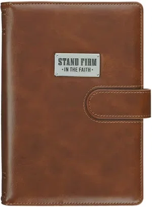 Journal Cover w/Lined Insert Brown Stand Firm 1 Cor. 16:13