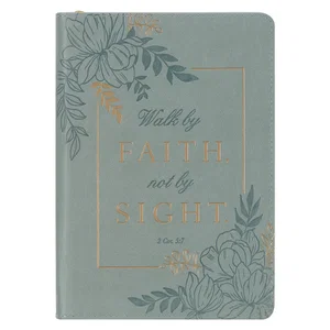 Journal Classic Zip Teal Walk by Faith 2 Cor. 5:7