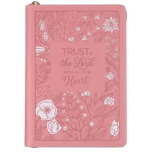 Journal Classic Zip Pink Trust in the Lord Prov. 3:5-6
