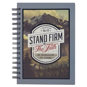 Journal Wirebound Grey Stand Firm 1 Cor. 16:13