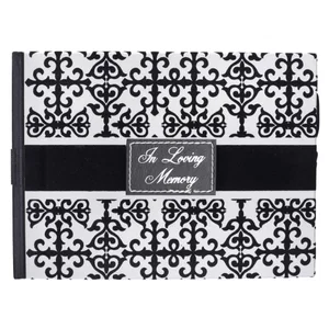 Guest Book Black/White In Loving Memory