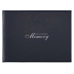 Guest Book Navy In Loving Memory