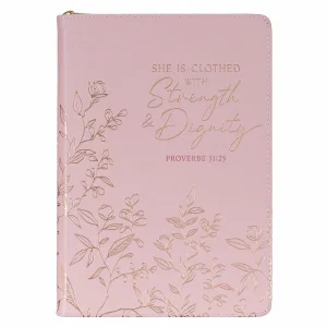Journal Classic Zip Pink Strength & Dignity Prov. 31:25