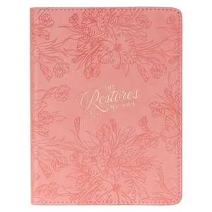 Journal Handy Pink He Restores My Soul Ps. 23:3