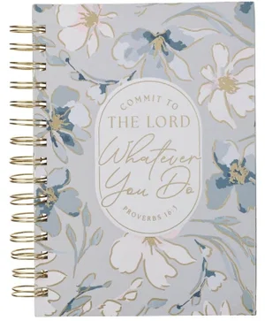 Journal Wirebound Floral Commit to the Lord Prov. 16:3
