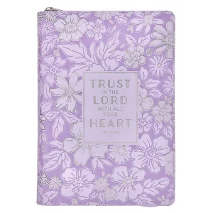 Journal Classic Zip Purple Trust in the Lord Purple Prov. 3:5