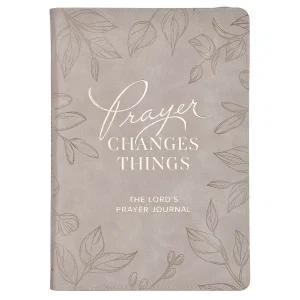 Journal Prompted Zip Taupe Prayer Changes Things