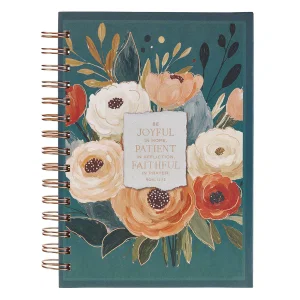 Journal Spiral Multi-colour Floral Joy Patient Faithful Rom. 12:12