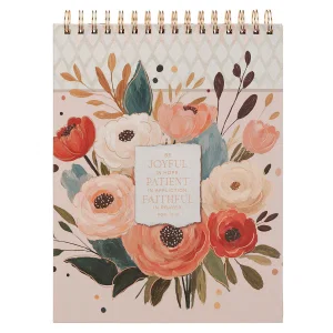 Spiral Notepad XL Floral Joyful, Patient, Faithful Rom 12:12