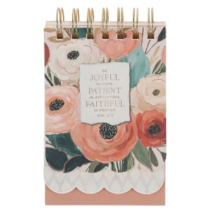 Spiral Notepad SM Floral Joyful, Patient, Faithful Rom. 12:12