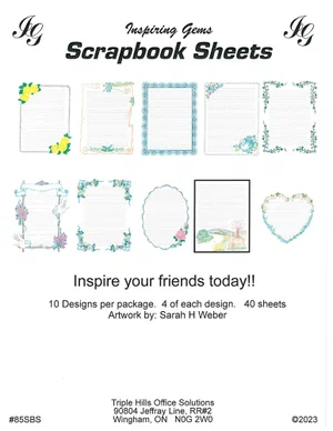 Scrapbook Sheets 40 pk