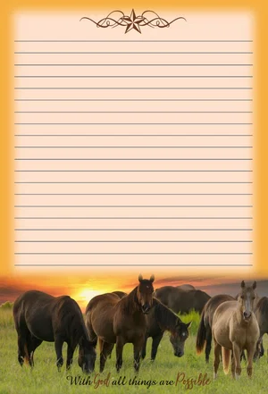 Horses 6x9 Notepad