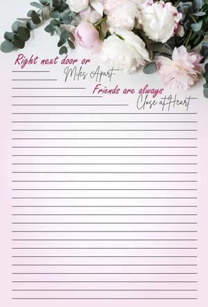 Notepad Close at Heart Peony 6x9