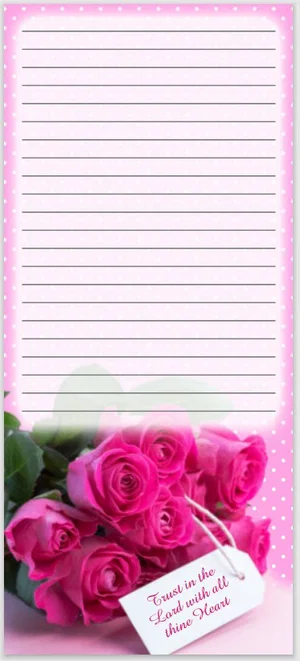 Rose Magnetic Notepad