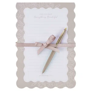 Notepad Tear-off w/pen Everything Beautiful Ecc. 3:11