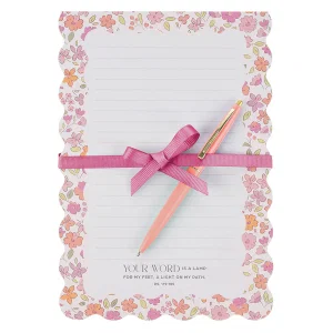Notepad Tear-off w/pen Your Word Is A Lamp To My Feet Ps. 119:105