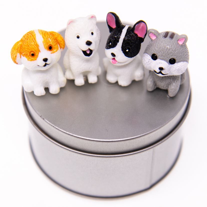 Image of Magnetic Play Dogs : 4pc in Tin Box