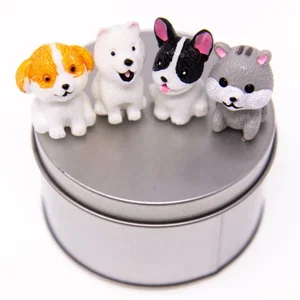 Magnetic Play Dogs : 4pc in Tin Box
