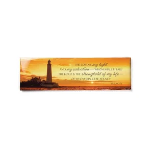 Large Fridge Magnet - Lighthouse Psalm 27:1